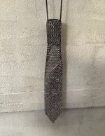 Μαύρη Γραβάτα Κόσμημα διακοσμημένη με Ασημένιο Στρας - Image 4