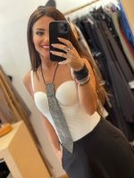 Μαύρη Γραβάτα Κόσμημα διακοσμημένη με Ασημένιο Στρας - Image 2