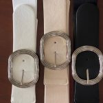 Ζώνη από δερματίνη με Μεταλλική Ασημένια Αγκράφα