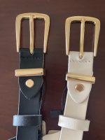 Δερμάτινη λεπτή ζώνη με Χρυσή Αγκράφα