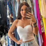 Ανοιχτο Γκρι Ελαστικό  Crop Top