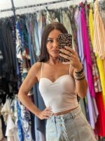 Ανοιχτο Γκρι Ελαστικό  Crop Top