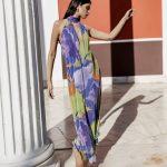 Lurex Μάξι Πολύχρωμο Ελαστικό Φόρεμα
