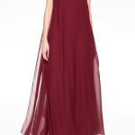 Lumina Κόκκινο Σιφόν Μάξι Στράπλες Φόρεμα