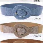 Ελαστική Denim Ζώνη με Μεγάλη Αγκράφα