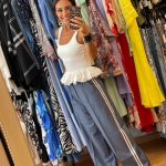 Office Wear Ψηλόμεσο Παντελόνι με ρίγα στο πλάι