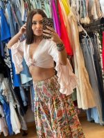 Boho Πολύχρωμη Βαμβακερή Κλος Παντελόνα με Σφηκοφωλιά - Image 2