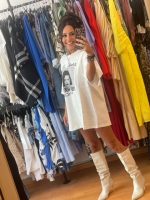 Λευκό Μακρύ T-Shirt με Στάμπα - Image 5