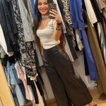 Ψηλόμεση Κάπρι Eco Leather Μαύρη Wide Leg Παντελόνα