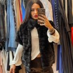 Μαύρο Κοντομάνικο Puffer Γουνάκι