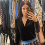 Velvet κορμάκι με V-Neck λαιμόκοψη