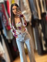 Ψηλόμεσο Τζιν Παντελόνι με Σταυρωτό Κούμπωμα - Image 3