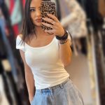 Κοντομάνικο Μπλουζάκι Εξώπλατο με Ζαπονέ Μανίκι και Ενσωματωμένα Cups