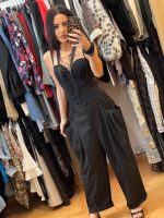 Wendy Trendy Μαύρο Φαρδύ Παντελόνι με Εξωτερικές Τσέπες