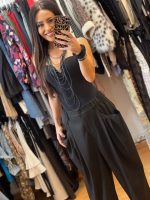 Wendy Trendy Μαύρο Φαρδύ Παντελόνι με Εξωτερικές Τσέπες - Image 2
