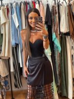 Miss Eton Custom Made Μίνι/Μάξι Φούστα Κρουαζέ με σατέν ρέλι και σχηματίζει τετράγωνα - Image 2