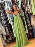 Gold Glow by C Throu Σιφόν Μάξι Εξώπλατο Πράσινο Φόρεμα Διπλής Ύφανσης - Image 2