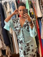 C Throu Cut Out Σατέν Μάξι Φόρεμα - Image 3