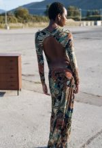 Lumina Τούλινο Εξώπλατο Φόρεμα Ντραπέ Λαιμόκοψη  - Image 2