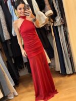 Lumina Κόκκινο Εξώπλατο Lurex Φόρεμα  - Image 5