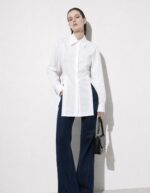 Lumina Μακρύ Πουκάμισο από Cotton Ποπλίνα με ανοίγματα στο πλάι - Image 2