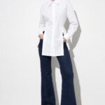Lumina Μακρύ Πουκάμισο από Cotton Ποπλίνα με ανοίγματα στο πλάι