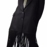 Lumina Μαύρο Oversized Παλτό με Κρόσσια