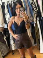 Azaka Ψηλόμεσο Σουέντ Σορτς με Διασπαρτες Διακοσμητικές Παγιέτες - Image 3